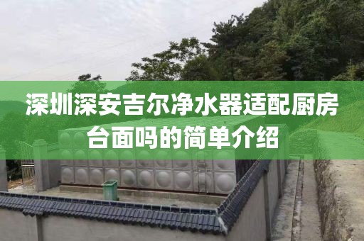深圳深安吉爾凈水器適配廚房臺(tái)面嗎的簡(jiǎn)單介紹