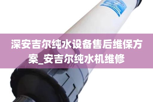 深安吉爾純水設備售后維保方案_安吉爾純水機維修